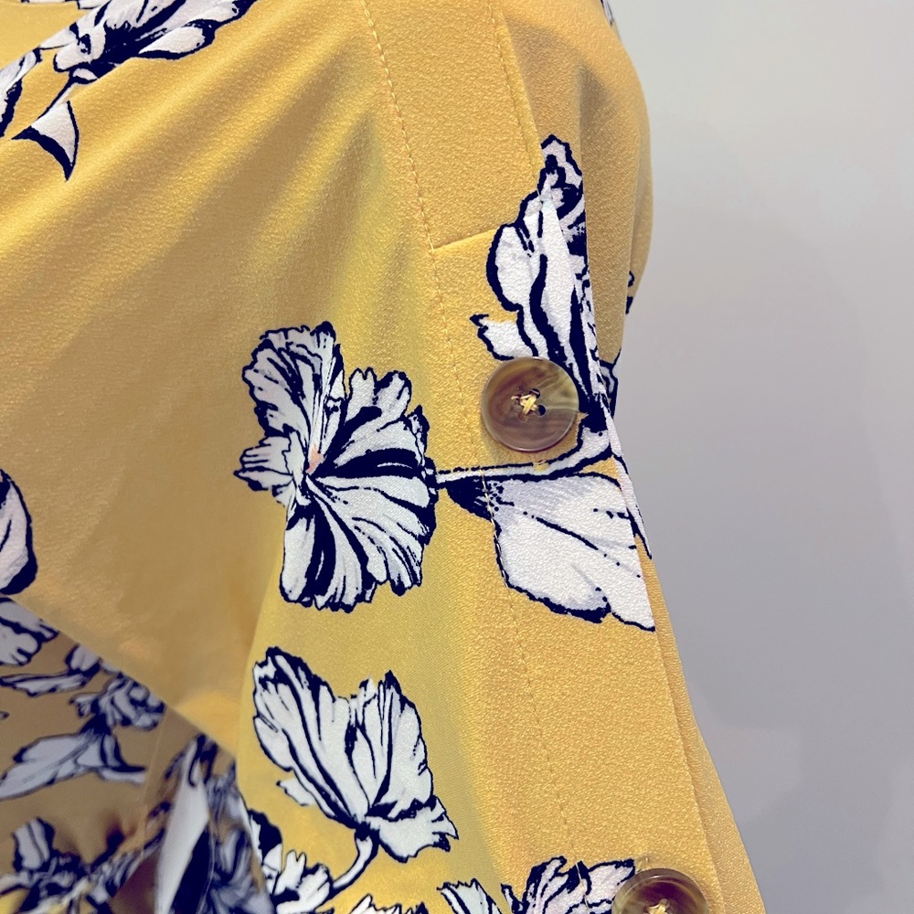 Yellow Dress with Floral Print - Picture 3 of 4